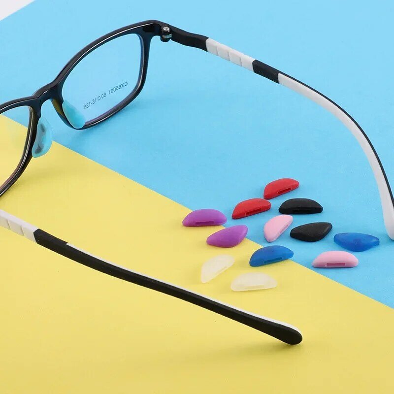5 par/paczka antypoślizgowe silikonowe noski do okularów Push On Nose Pads Repair Tool do okularów przeciwsłonecznych akcesoria do okularów