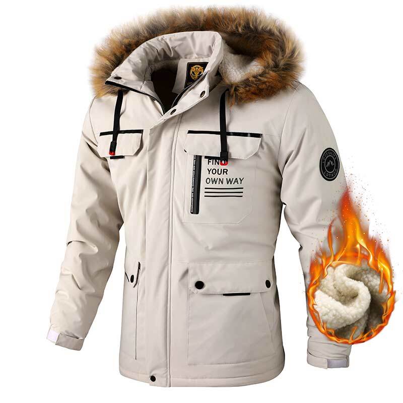 캐주얼 플리스 파카 방풍 후드 파카 자켓 남성용, 따뜻한 아웃웨어, 전술 바머 슬림 파카, 2022 가을 겨울
