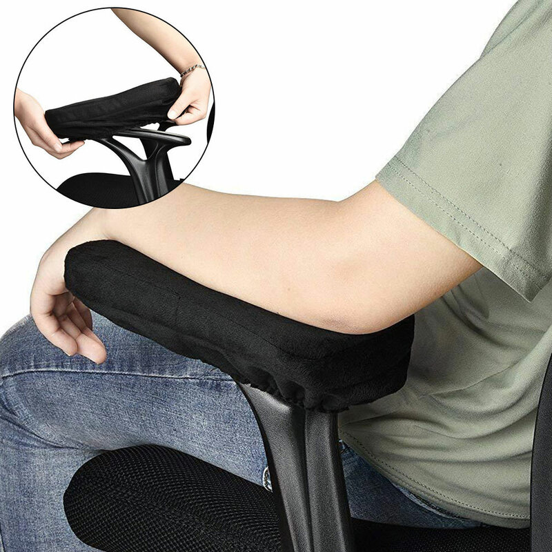 사무실 쿠션 소프트 메모리 폼 팔꿈치 베개, 의자 팔걸이 패드, 범용 인체공학적 홈 릴리프 압력 커버 지지대