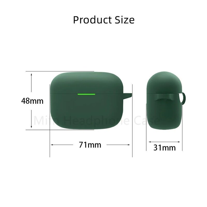 소니 LinkBuds S 실리콘 케이스 커버, 부드러운 피부 충격 방지 케이스, 키체인 포함, 보호 커버