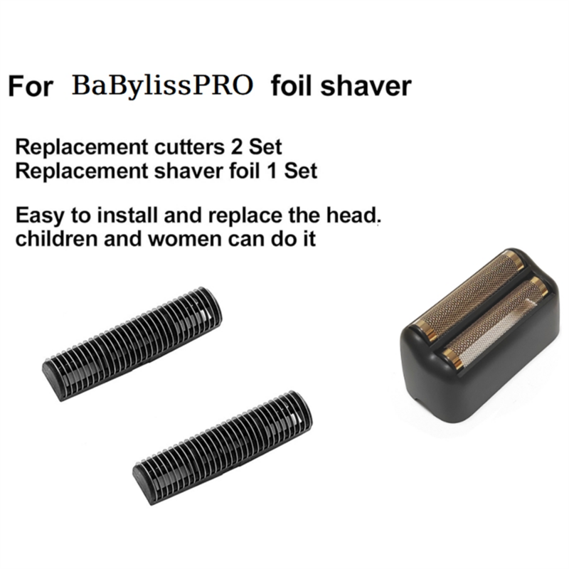 Replacement Foil and Cutters for BaBylissPRO Double Foil Shaver,Replacement Foil for BaBylissPRO BABFS2BCN-Glossy