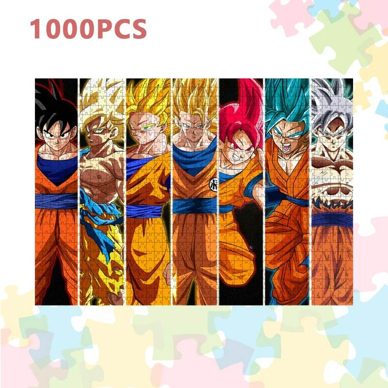 Dragon Ball Jigsaw Puzzle Super Saiyan Cartoon Anime Puzzles for Adult Decompression Toy Child Educational Intellectual Game