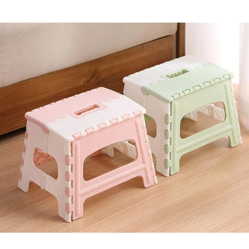 Bathroom Furniture Folding Home Kids Children Plastic Step Stool Portable Folding Chair Small Bench Stool