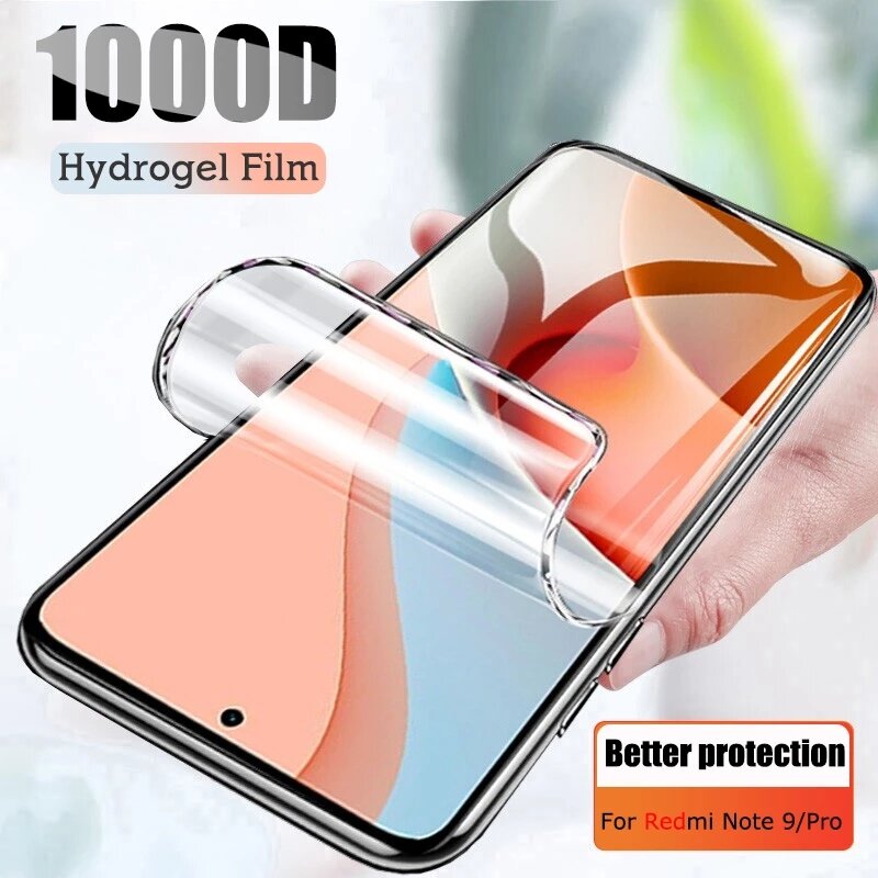 Film de protection en hydrogel pour Xiaomi Redmi Note, 10, 11, 9, 8, 7, Pro, 9A, 9C, 8A, 7A, 10, 9, 10S, 8, 7, 8T