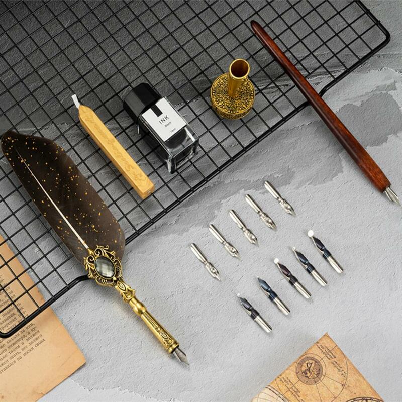 Juego de bolígrafos bonitos de 0,5mm para escritura suave, juego de bolígrafos de cobre con agarre cómodo, suministros de papelería, 1 Juego