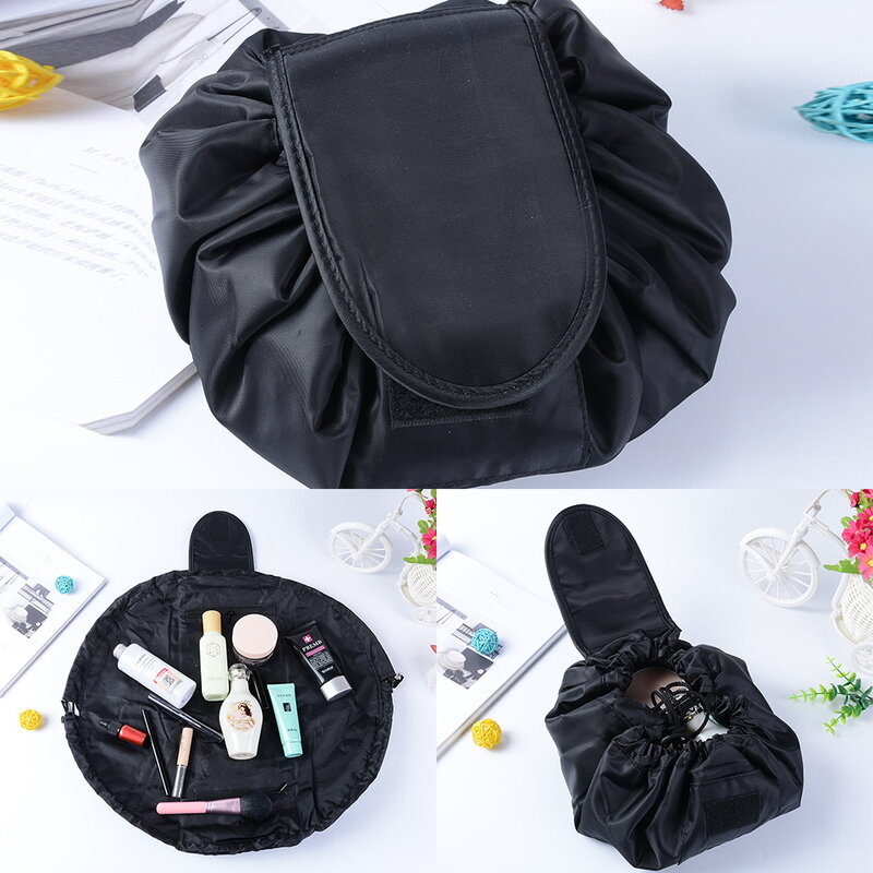 Cosmetic Bag Travel Lazy Organizer Mulheres Drawstring Crossbody Portátil Lápis Case Maquiagem Higiene Beleza Sacos De Armazenamento