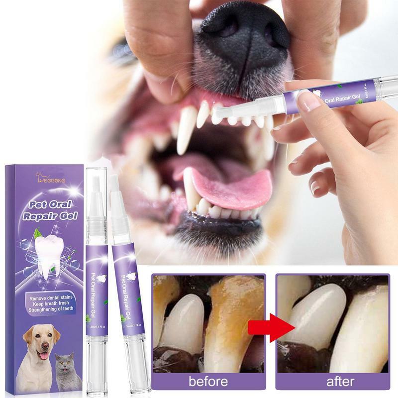 Gel De Limpeza De Dentes De Cão, Solução Limpa Dentes para Gato, Removendo manchas dentárias, Suprimentos Profissionais