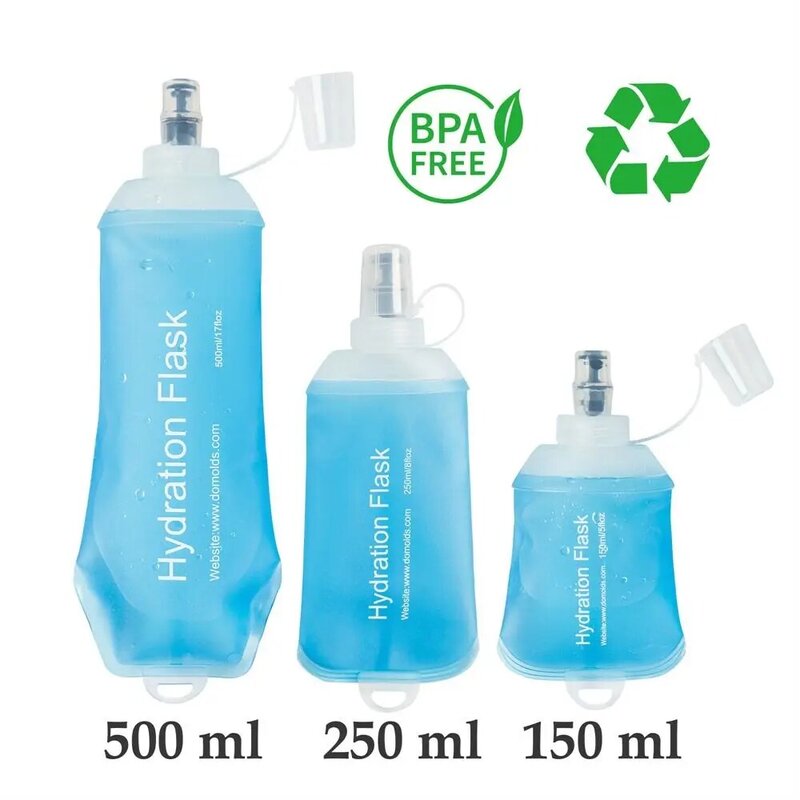 500ML 250ML 150ML bottiglia d'acqua pieghevole pieghevole Soft Flask TPU per ciclismo corsa campeggio viaggiare