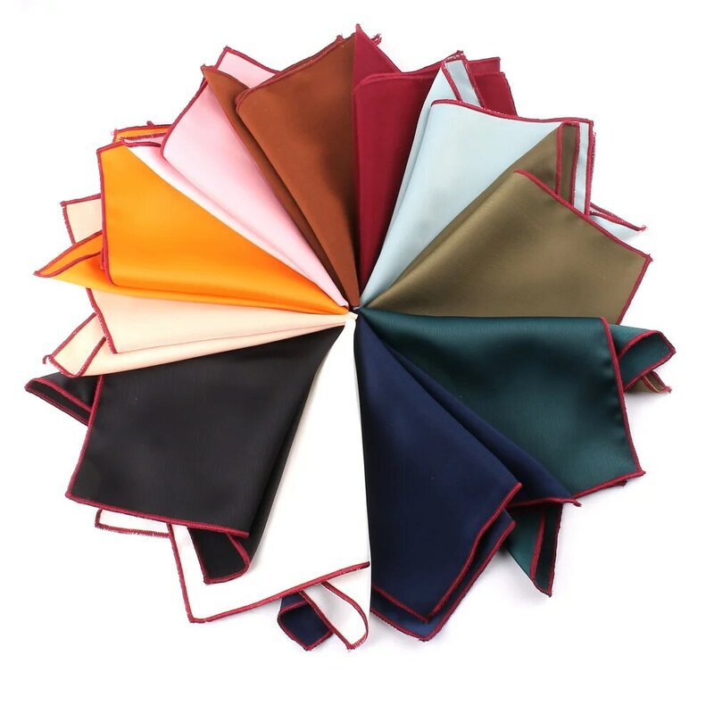 Lenço monocromático de bolso acetinado quadrado para homens e mulheres, lenço multicolorido, toalhas de casamento, lenços