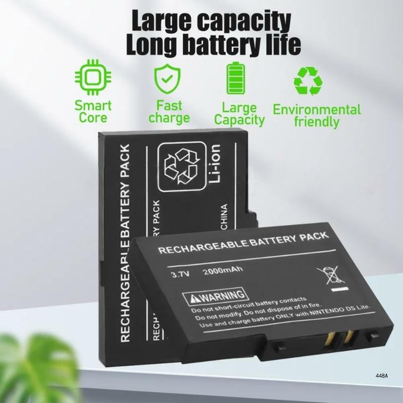 NDS-Lite 콘솔용 게임기 배터리 팩 스크루드라이버 게임 액세서리가 포함된 교체용 충전식 배터리
