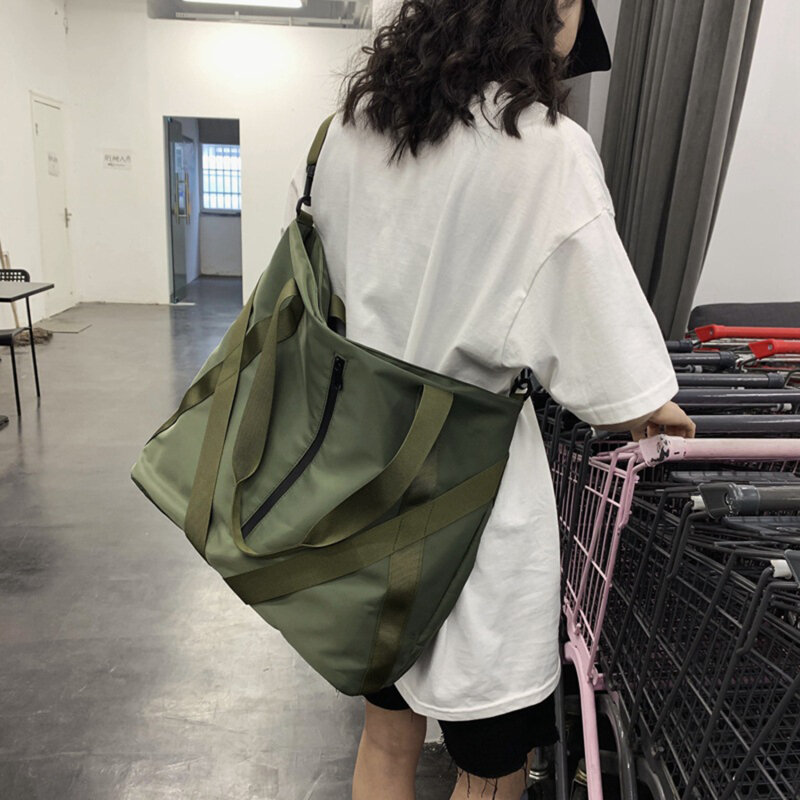 Alta Qualidade Grande Capacidade Sacos De Compras Para As Mulheres Sacolas Nylon Feminino Ombro saco Retro Mens Handbags Travel Shoulder Bag