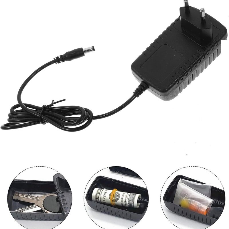 EU/US Plug Fake Power Adapter Safes, Hidden Cash Box,Secret Stash Container Keep Key Jewelry USB Drive Safe for Home Travel