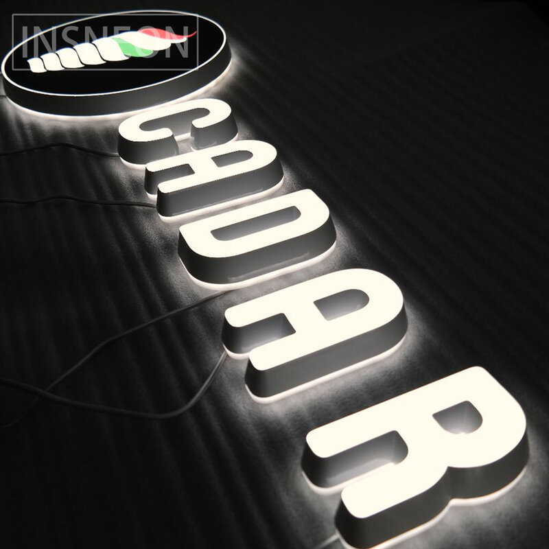 Znak literowy LED Logo 3D akrylowe świecące litery dekoracje ścienne znaki reklamowe podświetlany szyld