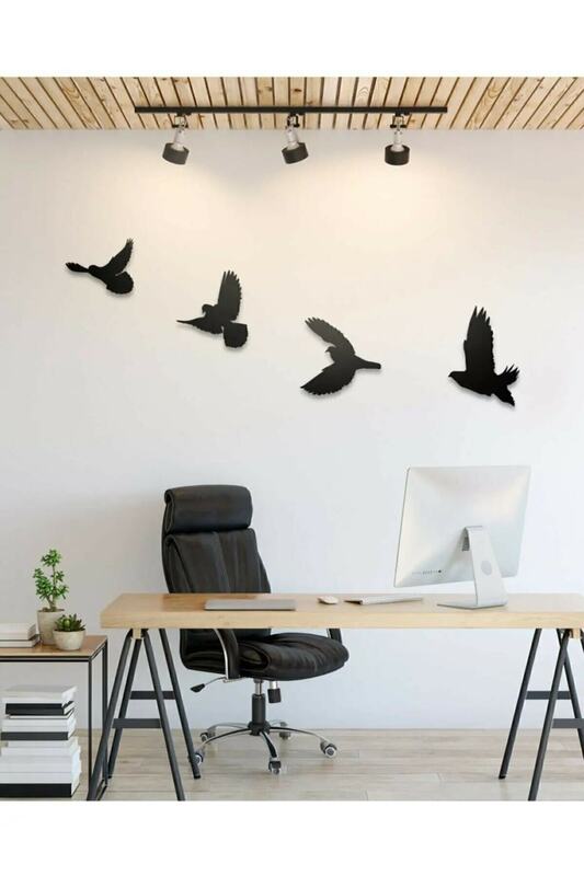 Decoración moderna de pájaro cuádruple, accesorios para el hogar, adorno de pared, diseño de calidad elegante