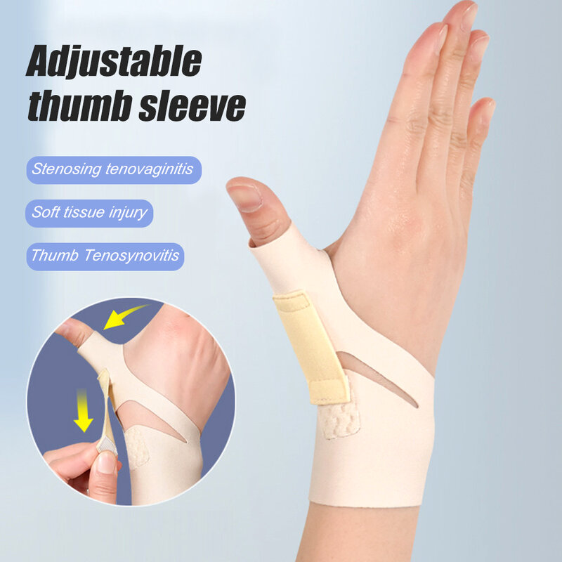 1Pcs Thumb Brace & Wrist Stabilizer Pain Relief Right or Left Hand, Soft Thumb Compression Sleeve Protector for Women and Men