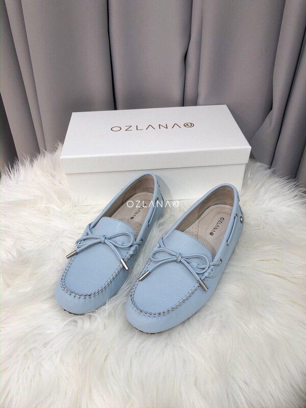 OZLANA Classic Oxfords Moccasins (baby blue)