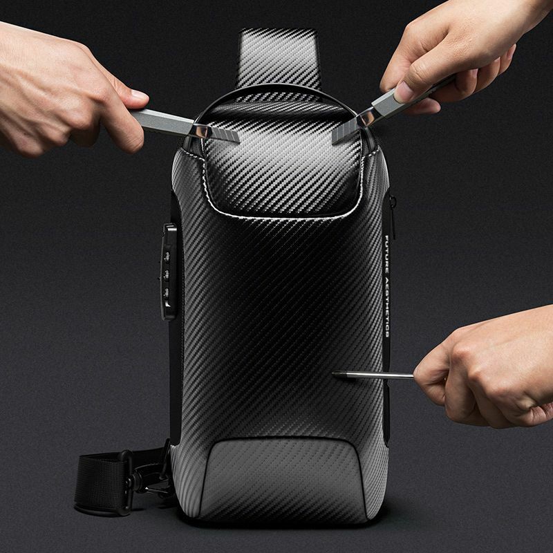 Нагрудная сумка BANGE для мужчин, популярная мужская водонепроницаемая сумка через плечо с защитой от кражи, с USB-портом для зарядки, короткая дорожная сумочка