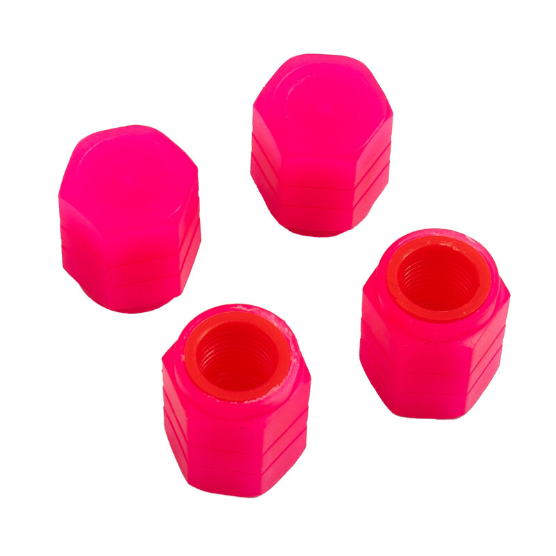 For Cars SUVs Trucks Bicycles And Other Motor Vehicles Car Tire Valve Cap Car Accessories Accessories ABS Dustproof Pink