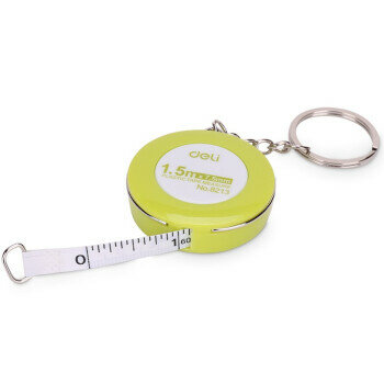 6Pcs Deli 8213 Fibre Glass Tape Measuring Ruler Small Tapes Meter Key Ring