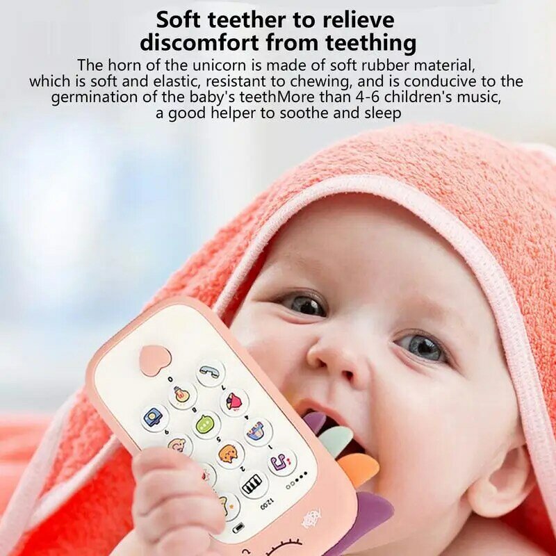 Téléphone musical bilingue pour bébé, jouet de simulation d'artefact de sommeil, cadeaux pour enfants