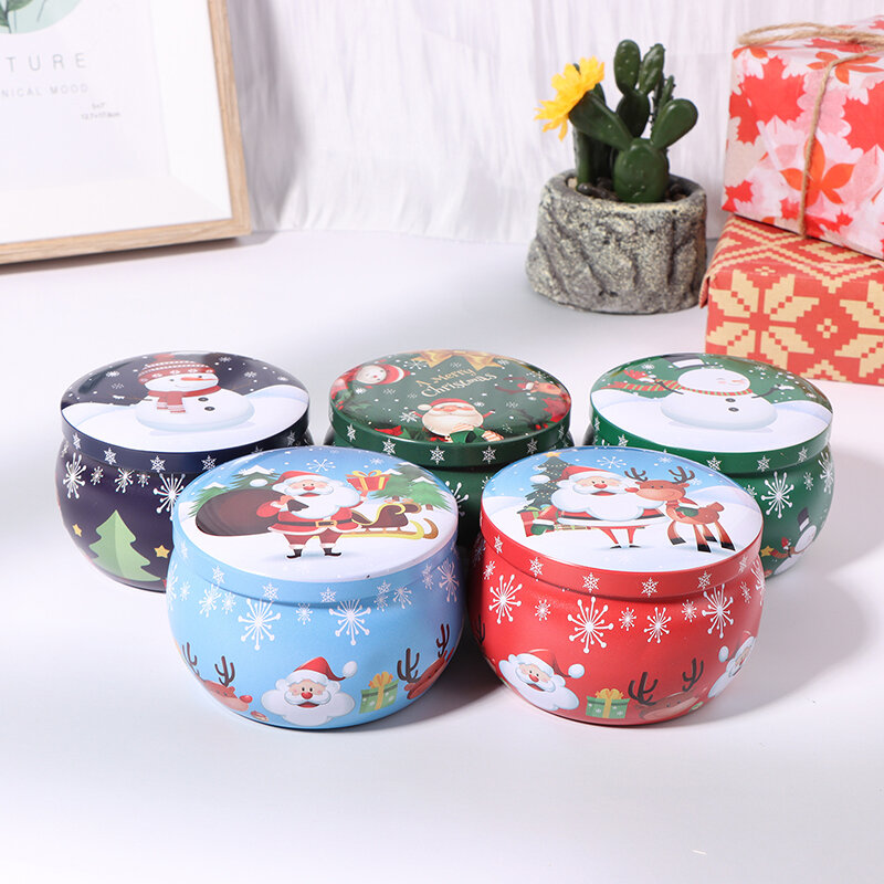 Metal Candle Tin Jars, Candy Box, Rose Tea Pot, Organizador De Armazenamento De Jóias, Tinplate, Caixa De Embalagem De Natal, Jar Selado, 7.7x 5cm