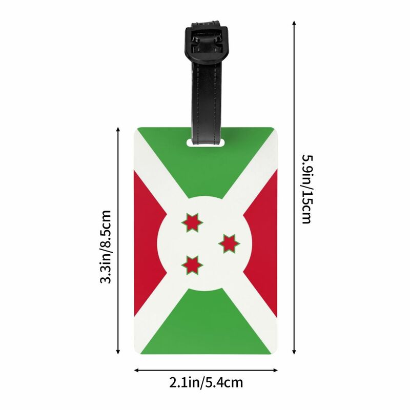 부룬디 국기 수하물 태그, 맞춤형 수하물 태그, 개인 정보 보호 커버, 이름 ID 카드