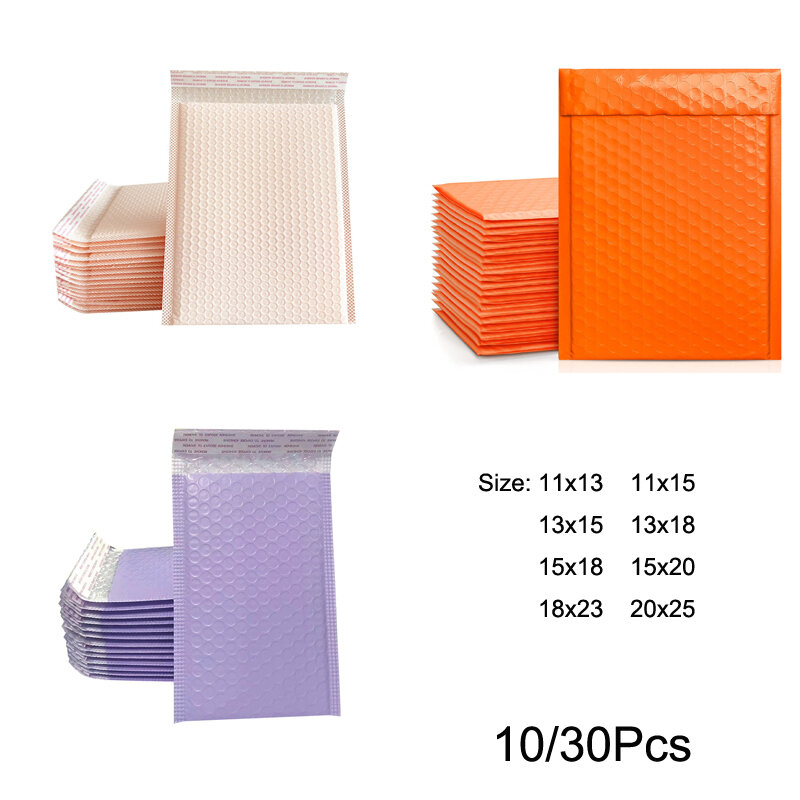 소기업용 버블 메일러 라이트 핑크 배송 가방, 컬러 패딩 우편 봉투, 불투명 매트 셀프 씰 버블 백