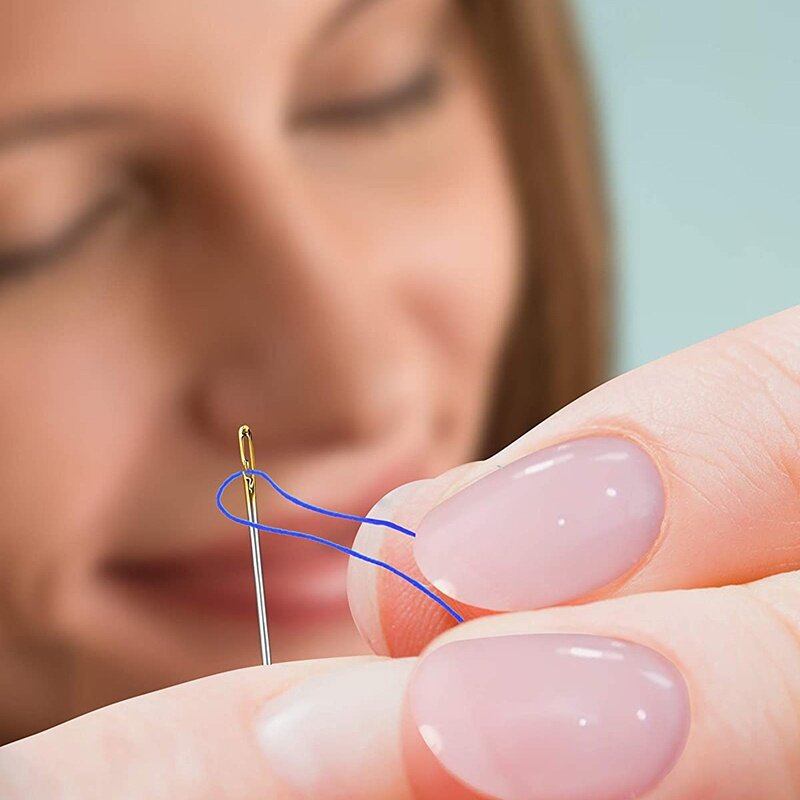 12/36Pcs Large Needle Eye Sewing Automatic Threading Embroidery Side Blind Needle Side Hanging Needles