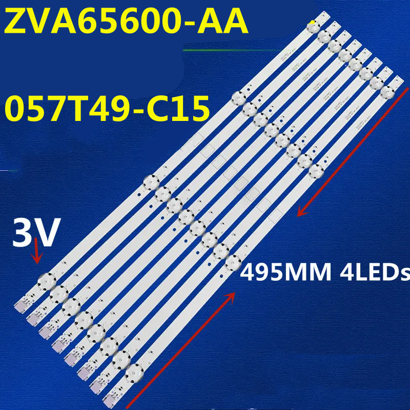 Светодиодная лента для 057T49-C13 ZVA65600-A B49L8752 49GUB8765 49GUB8767 49GUW8768 49VLX7000BP 49VLX7710 49VLX7730 49VLX7980, 8 шт.