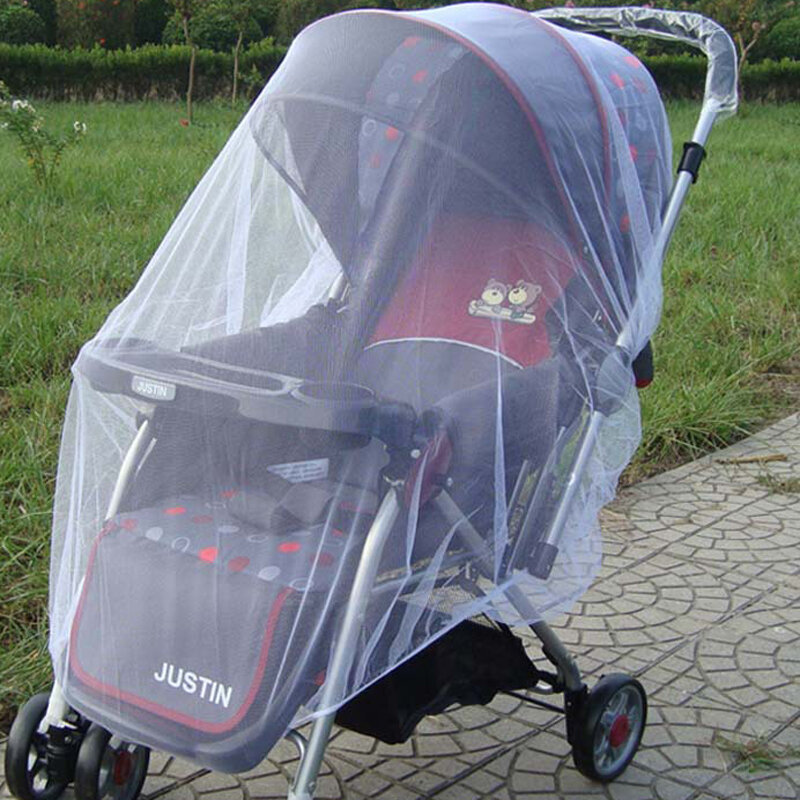 Mosquito Net for Baby Stroller Carrinho de carrinho de bebê Escudo de insetos Cobertura de malha segura Peças de proteção infantil