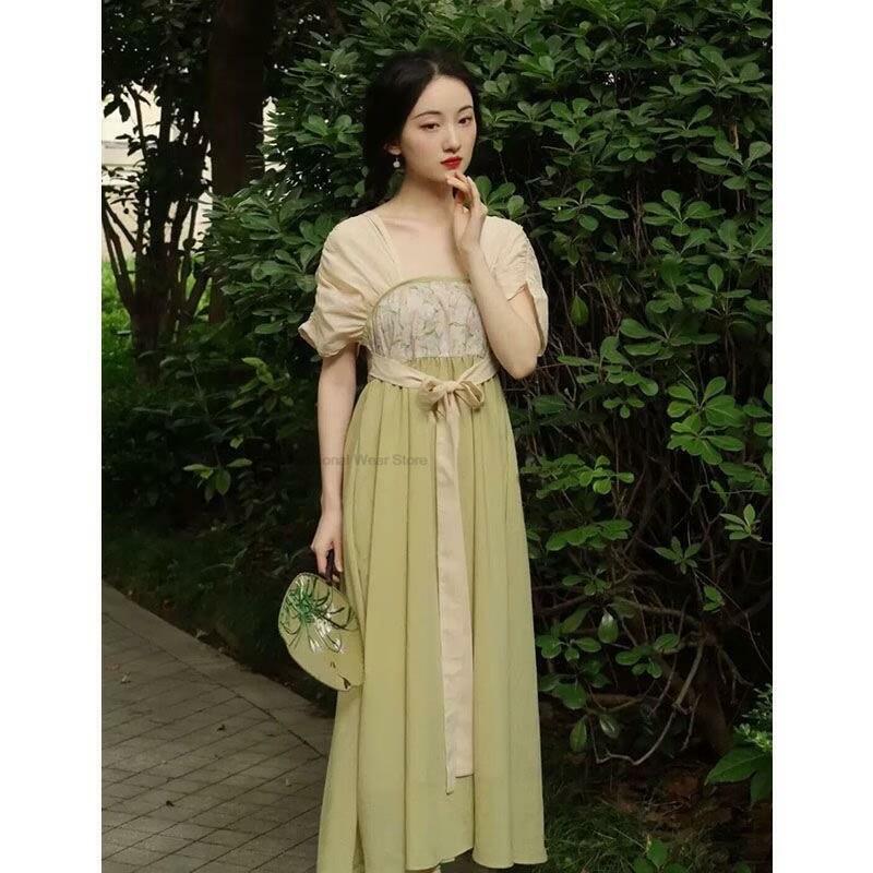 Oriental Style Dress New Chinese Style women's  Hanfu Ancient Style Dress Improved Daily Song Daynasty Graceful Lady Hanfu Dress