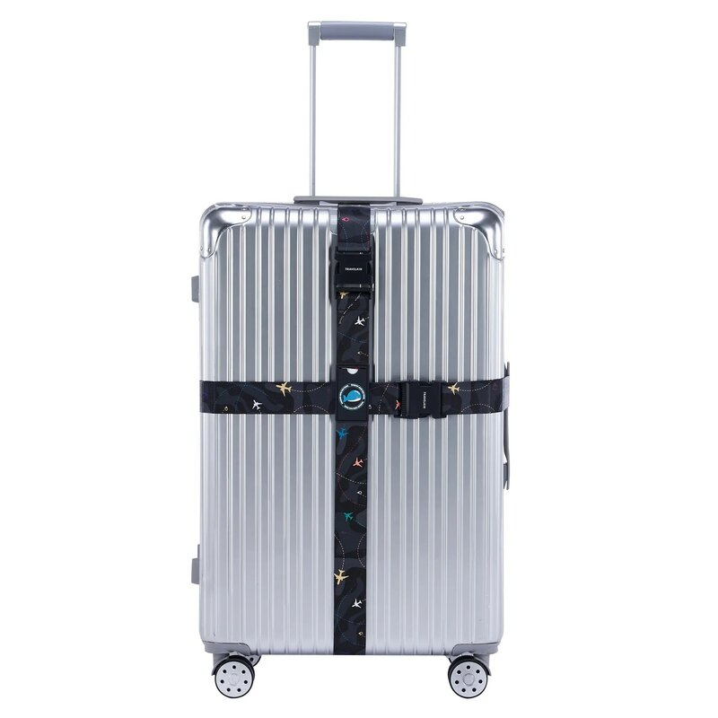 Hebilla de equipaje antirrobo, correa cruzada ajustable, embalaje de paquete, correa cruzada, cinturones de maleta, accesorios para bolsas