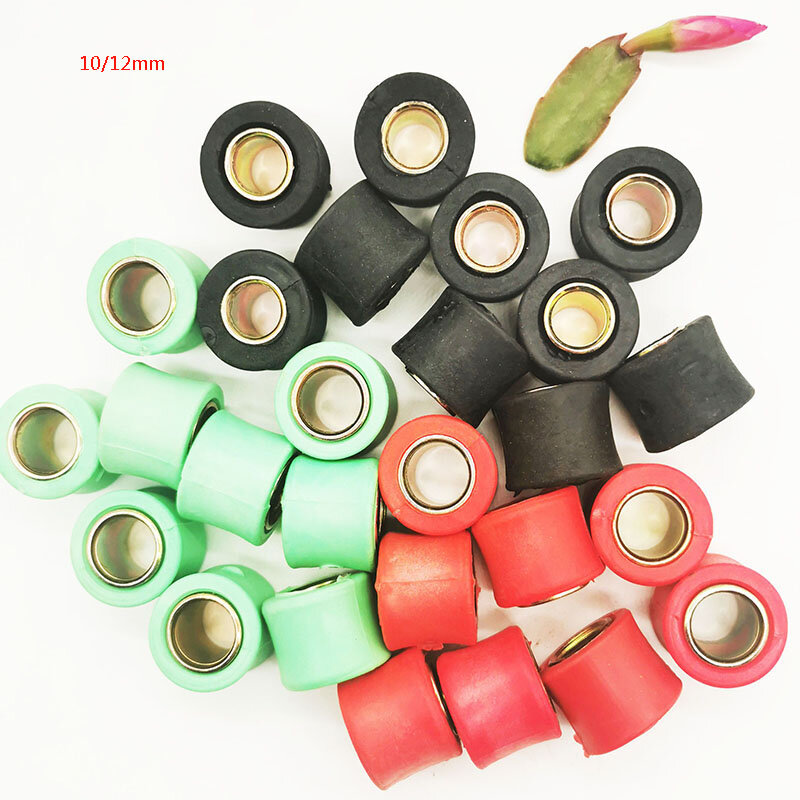 Amortiguador trasero duradero para motocicleta, anillo de goma de 10/12mm, color rojo, verde y negro, 4 unidades