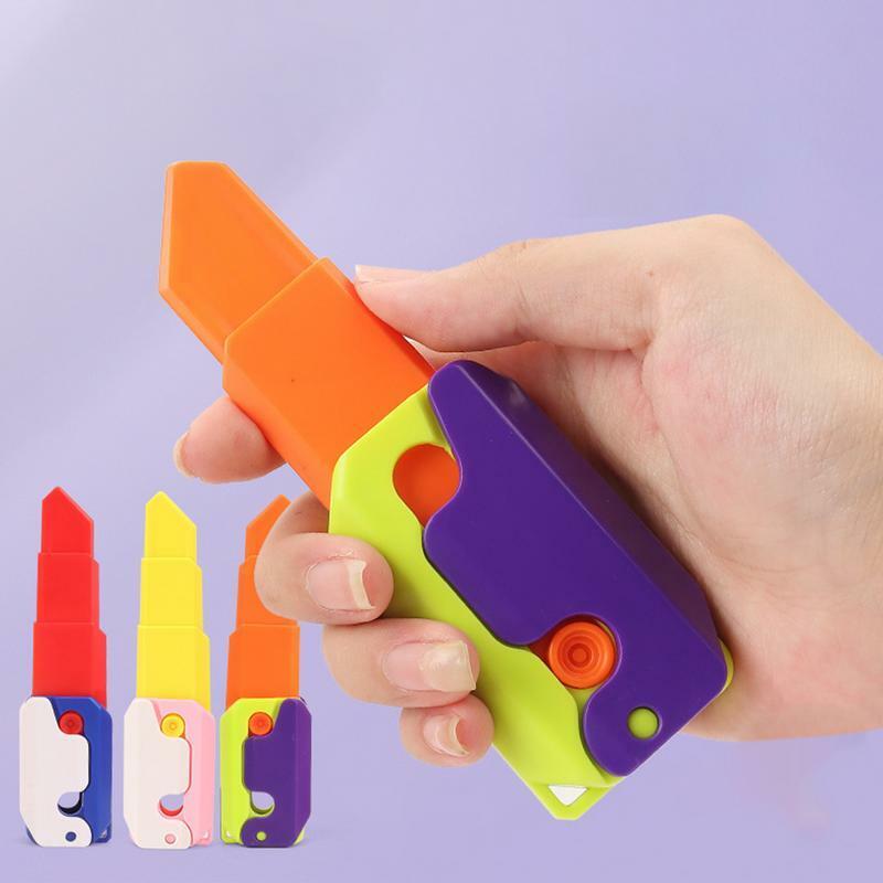 Mainan sensorik kecemasan stres mainan bantuan pisau sensorik mainan Fidget stoking hadiah 3D cetakan bercahaya mainan sensorik anak-anak