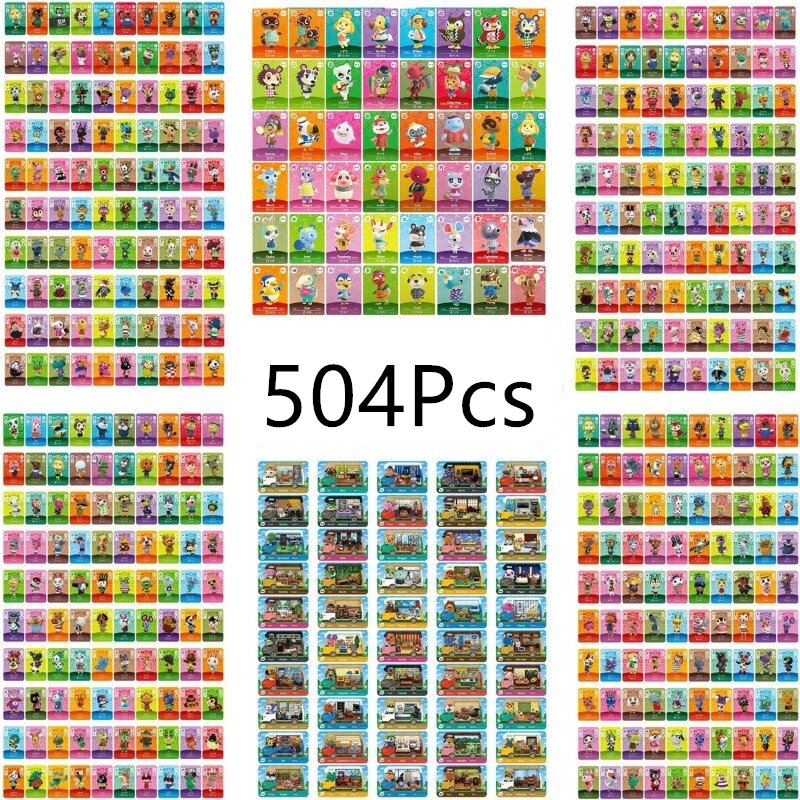 ACNH Total 504pcs Series 1+2+3+4+5+Welcome50pcs+San6pcs Animal Croxxing NFC Mini Cards Work For NS Switch 31mmx21mm