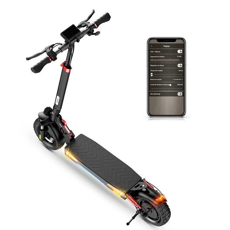 IScooter-Scooter électrique tout-terrain pliant pour adultes, planche de Ces, amortisseurs, entrepôt UE, ibery, 10 po
