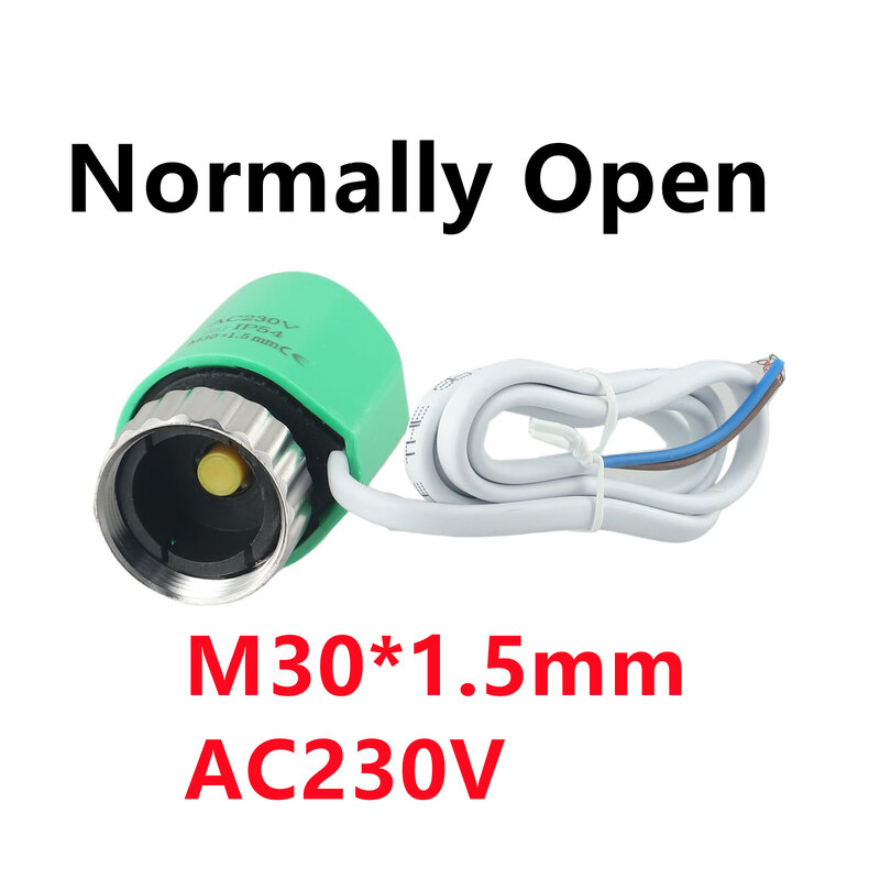 AC230V katup aktuator pemanas aktuator termal elektrik M30 * 1.5mm untuk sistem katup Radiator pemanas bawah lantai-pemanas 5 ~ 60 °
