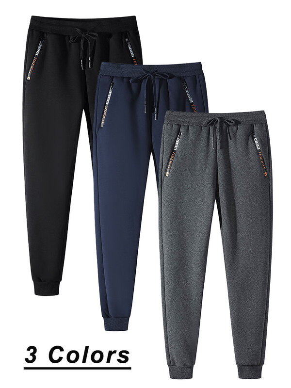 Winter Thick Warm Fleece Sweatpants Men Joggers Sportswear Casual Track Pants Plus Size 6XL 7XL 8XL