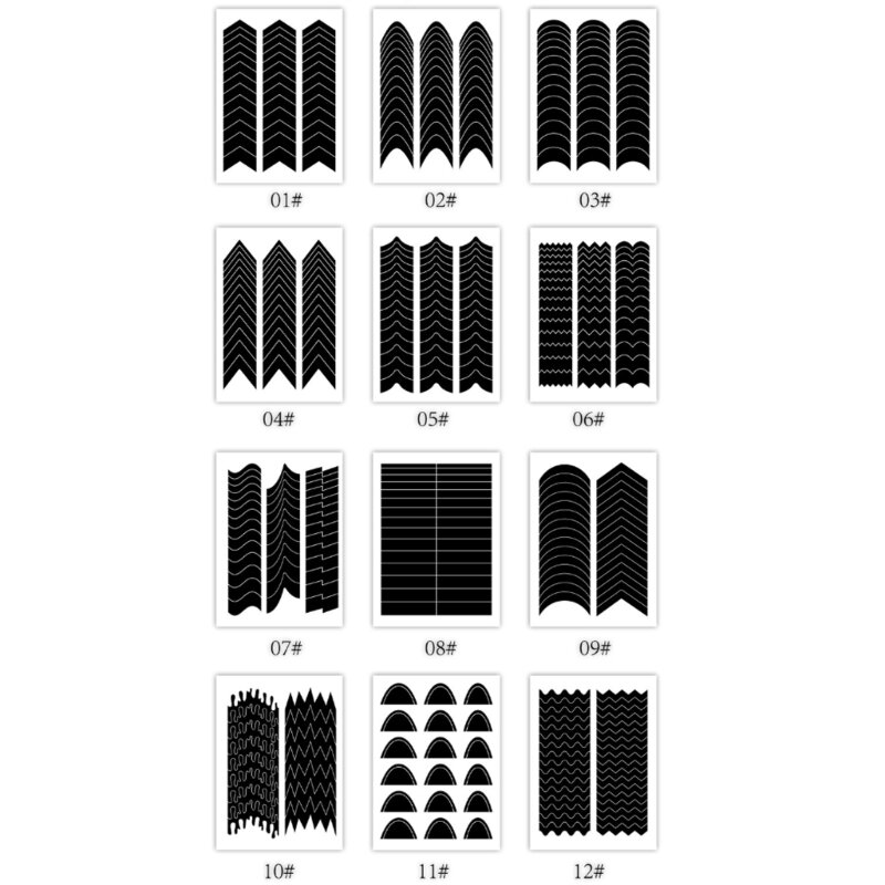 Качественные наклейки для дизайна ногтей. Направляющие для кончиков ногтей для легкого французского маникюра.
