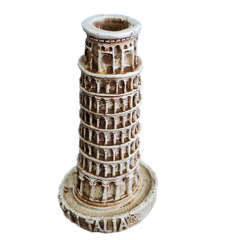 Torre pendente moda di Pisa, ornamenti in resina italia