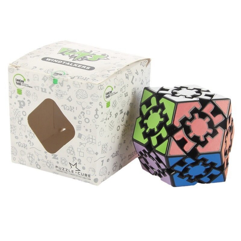 LanLan 기어 마름모면체 12 면체 매직 큐브, 전문 스피드 퍼즐 장난감