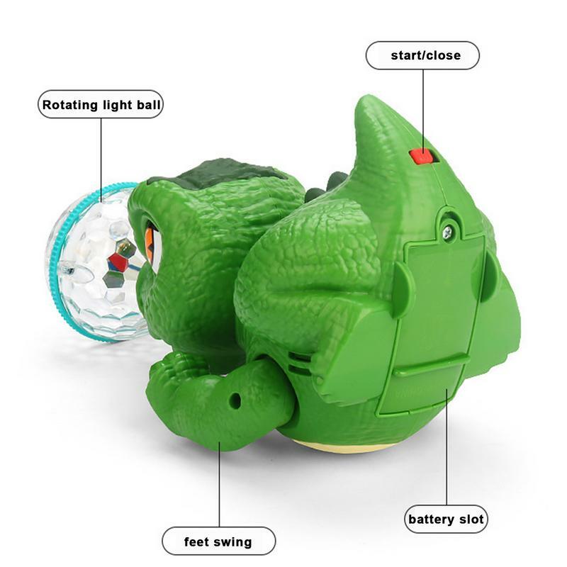 Light Up Dinosaur Toys Portable Robotic Dinosaur Toy Kids Musical Toy Learning And Development Toys Multifunctional Electronic