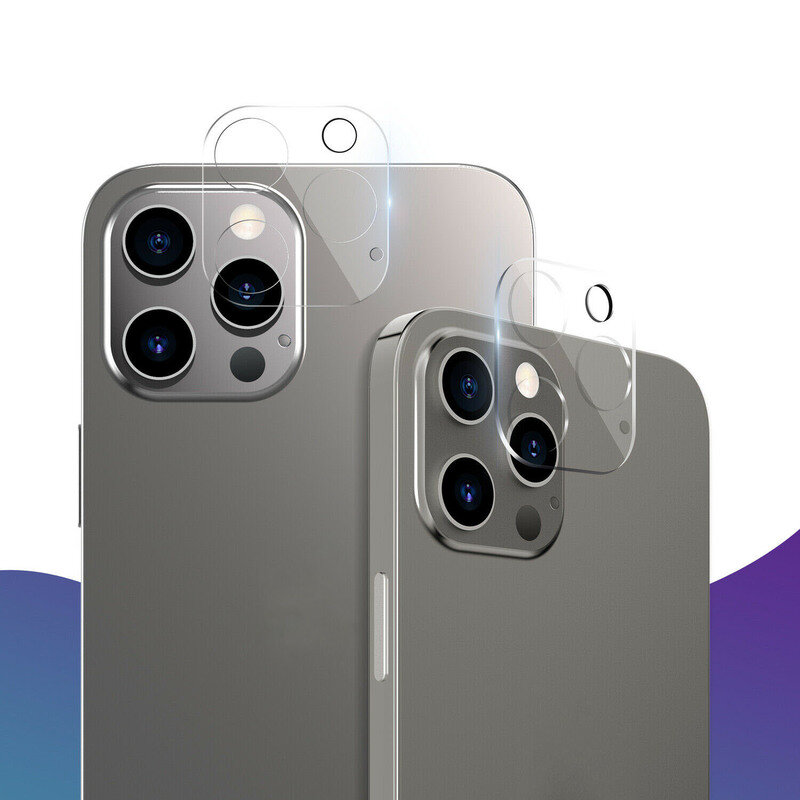 Casing TPU silikon bening 1-3 buah, + Film kaca lensa kamera + pelindung layar kaca Tempered untuk Iphone 12 Mini Pro Max