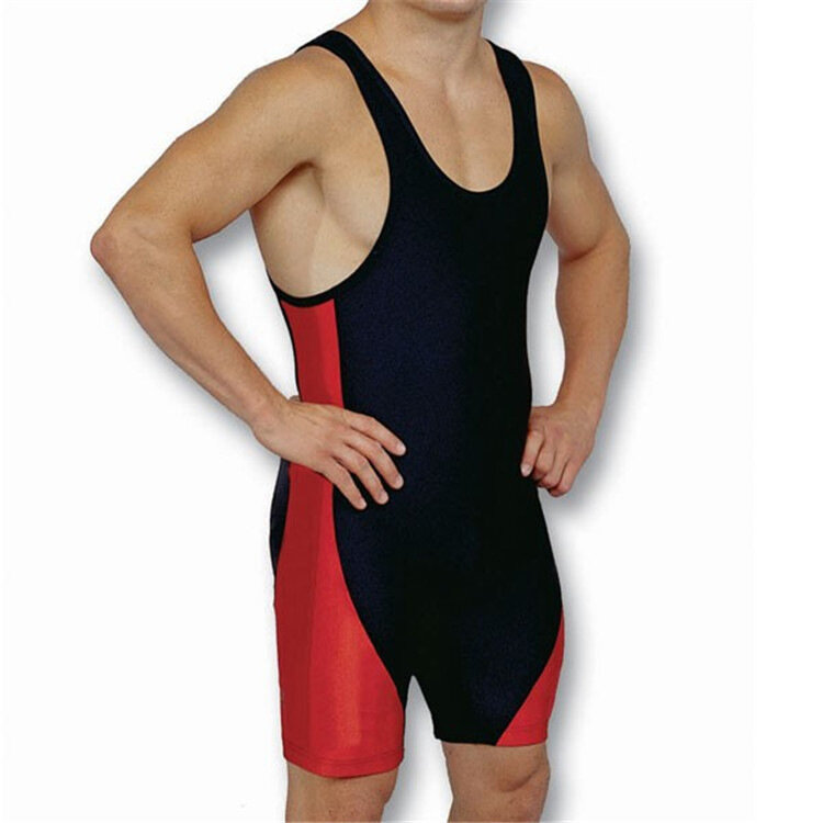 Wrestling bodysuit singlet collant roupa interior ginásio sem mangas triathlon powerlifting roupa natação correndo skinsuit