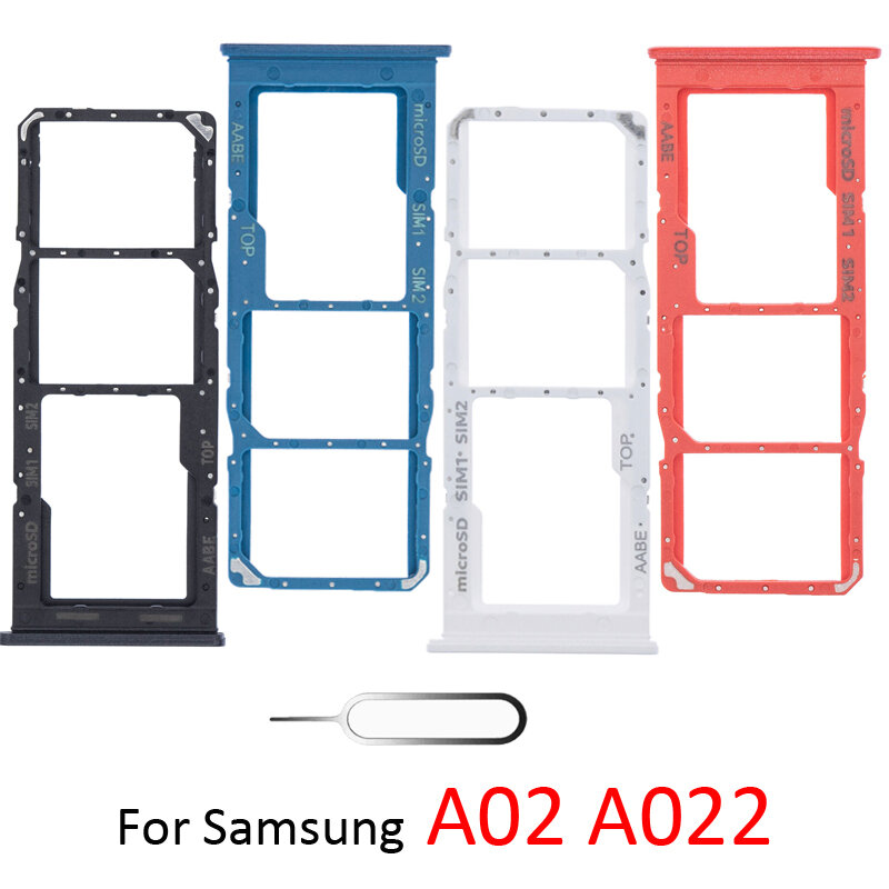 Nowy adapter gniazda karty SIM do telefonu Samsung Galaxy A02 A022 Uchwyt SD Szuflada na kartę Część z narzędziami zamiennymi