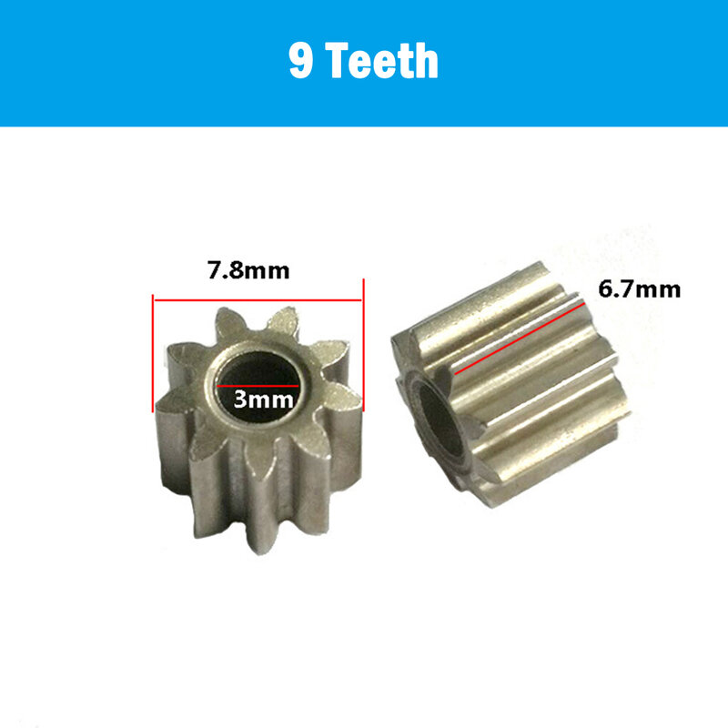 Engranaje tipo D de 9 dientes para Taladro Inalámbrico, destornillador de carga, Motor 550, herramientas profesionales de carpintería, accesorios