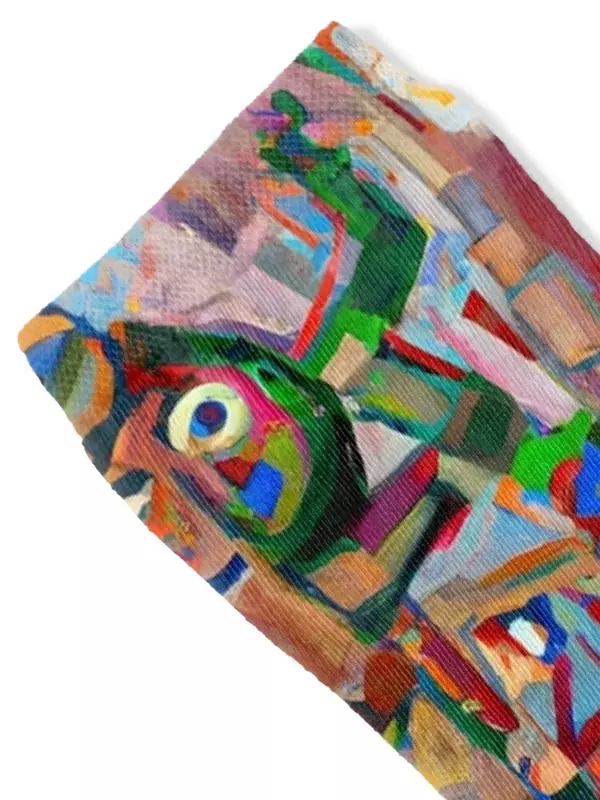Calcetines de arte abstracto para mujer, medias de Rugby de lujo para niño y niña