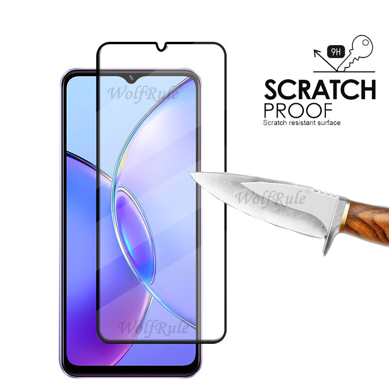 6-in-1 For Vivo Y17S Glass Vivo Y17S Tempered Glass Protective Film Full Cover Glue 9H HD Screen Protector Vivo Y17S Lens Glass