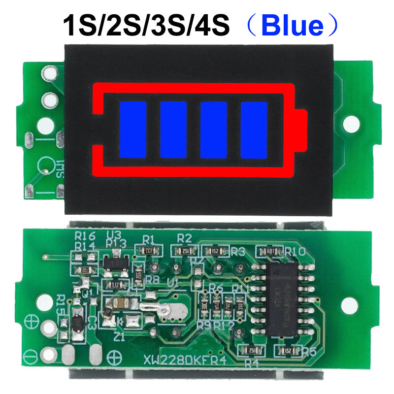 1-8S 1S/2S/3S/4S Single 3.7V Lithium Battery Capacity Indicator Module 4.2V Display Electric Vehicle Battery Power Tester Li-ion