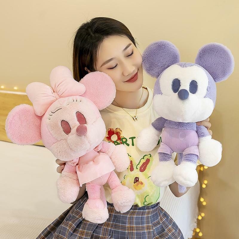 45/60/75Cm Disney Kawaii Mickey Mouse Gevulde Pluche Doll Minnie Mouse Pluche Speelgoed Cartoon Anime Verjaardag kerst Kinderen Gift